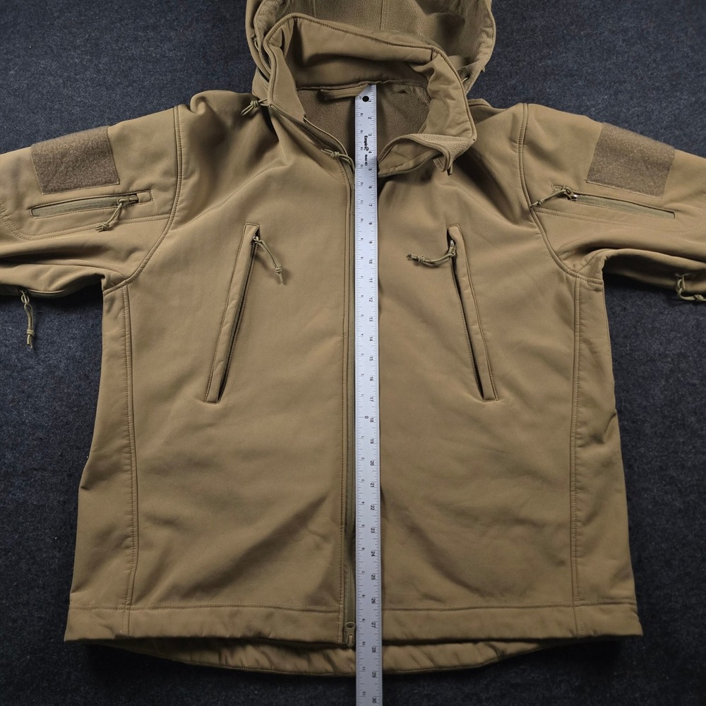 Rothco Tactical Hooded Soft Shell Jacket Coyote Brown Fleece Military Men's XL - Picture 6 of 16